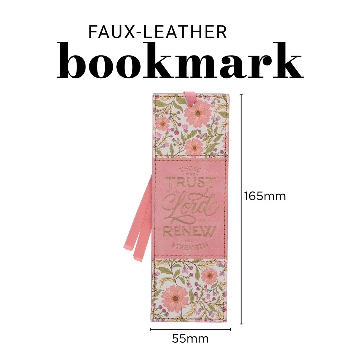 Those Who Trust in the Lord Will Renew Their Strength Faux Leather Bookmark - Image 4