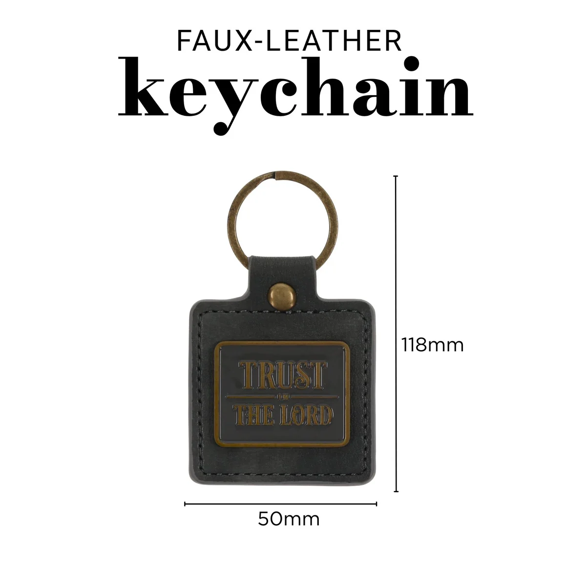 Trust in the Lord Faux Leather Keychain - Image 4
