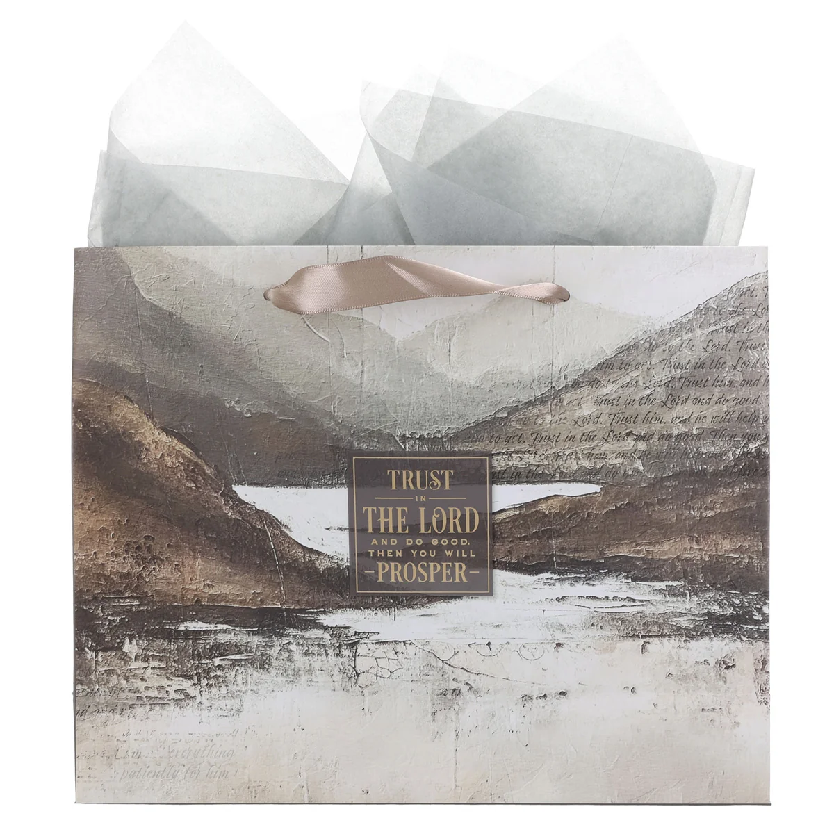 Trust in the Lord Large Landscape Gift Bag with Gift Tag - Image 2