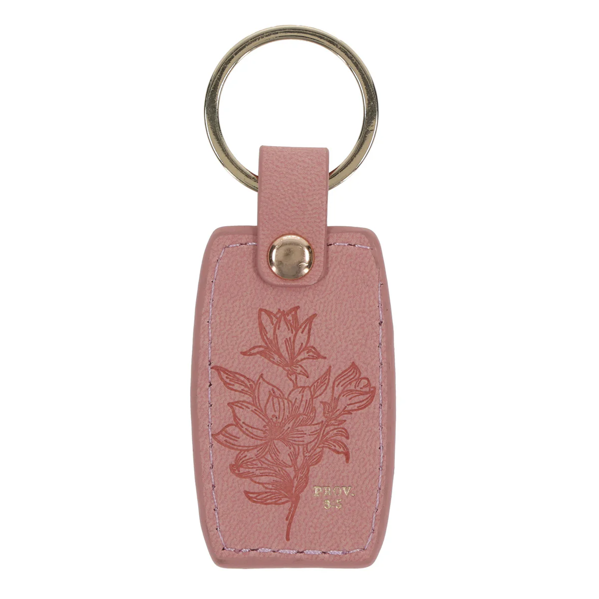 Trust in the Lord Pink Faux Leather Keychain - Image 2