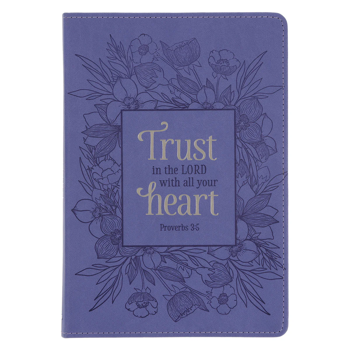 Trust in the Lord with All Your Heart Purple Faux Leather Journal