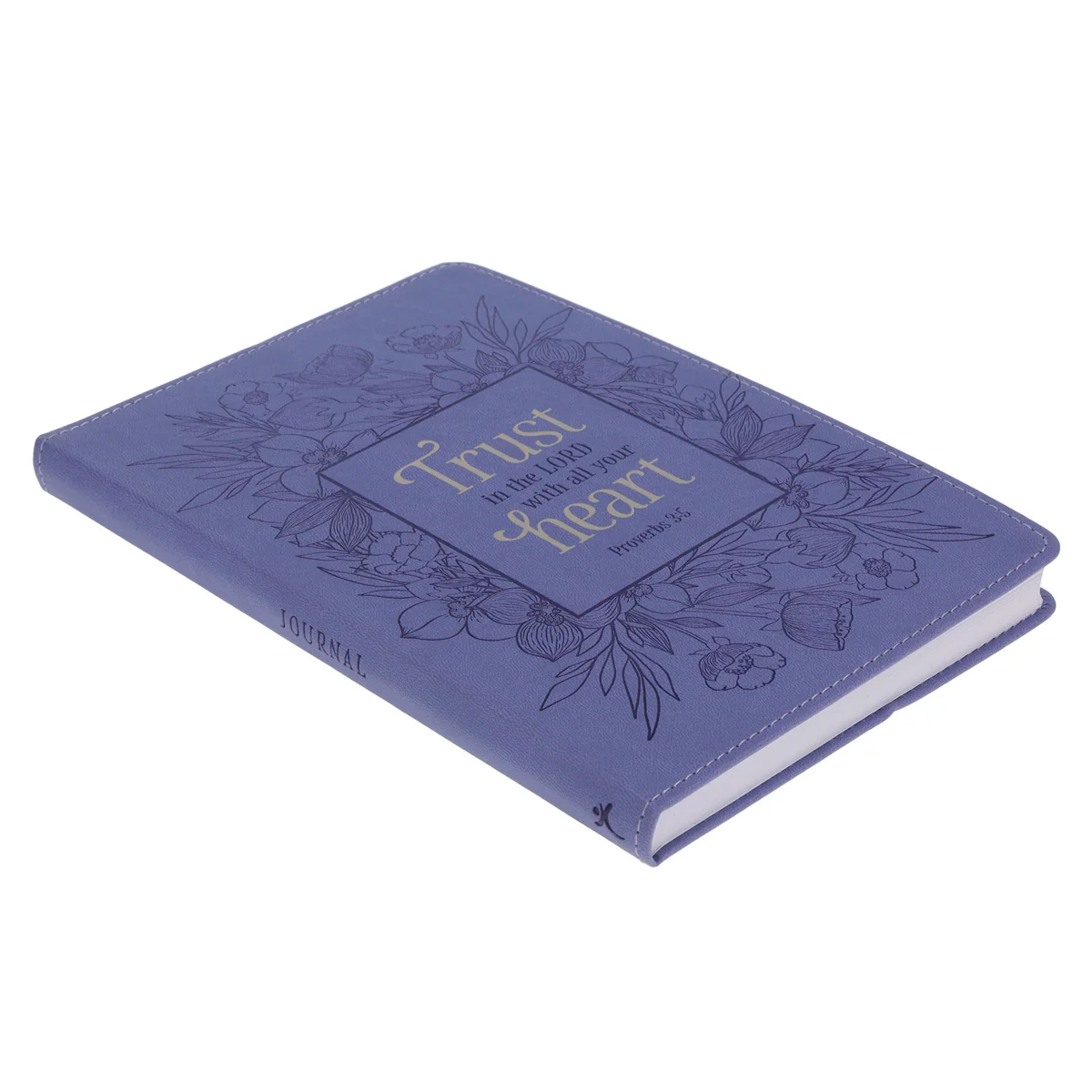 Trust in the Lord with All Your Heart Purple Faux Leather Journal - Image 3