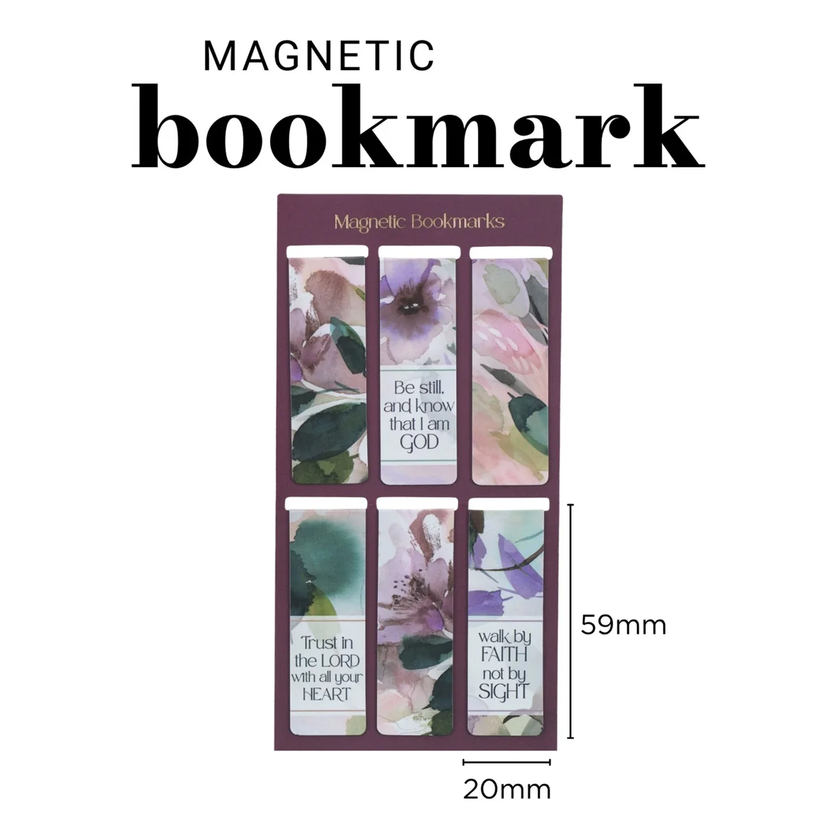 Trust in the Lord with All Your Heart Six-Piece Magnetic Bookmark Set - Image 3