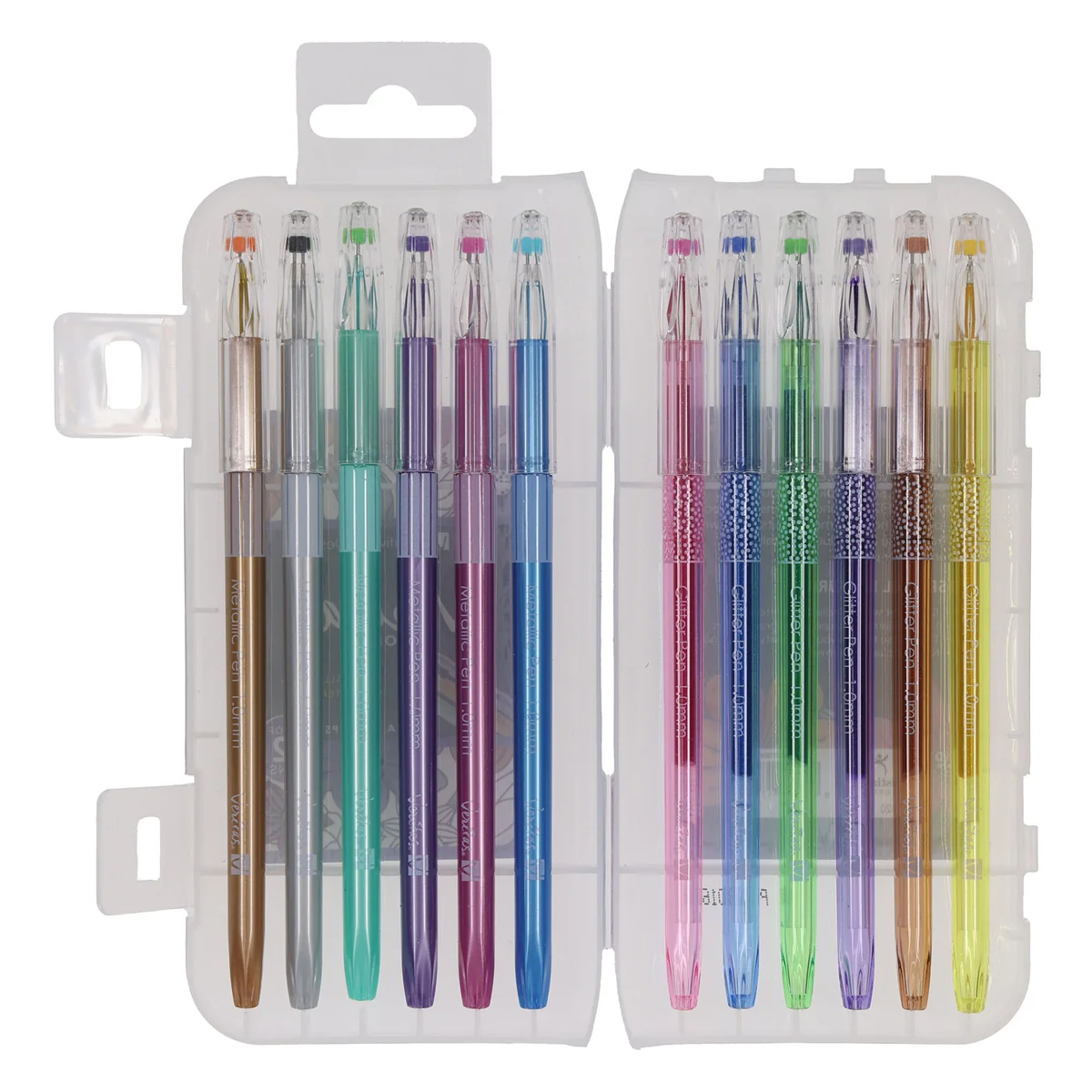 Veritas Twelve-Piece Metallic and Glitter Coloring Pen Set - Image 3