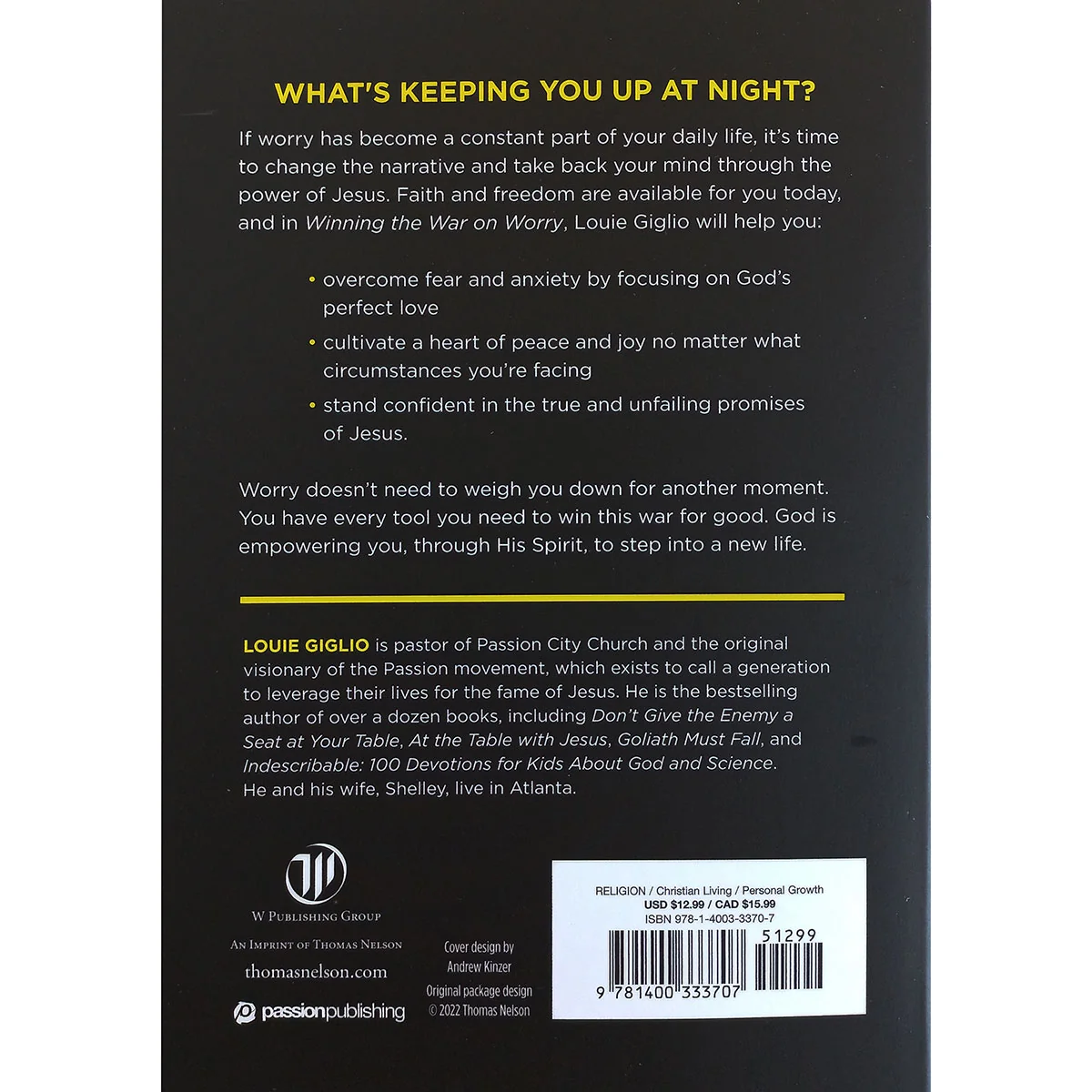 Winning The War On Worry: Cultivate A Peaceful Heart (PB) - Image 2